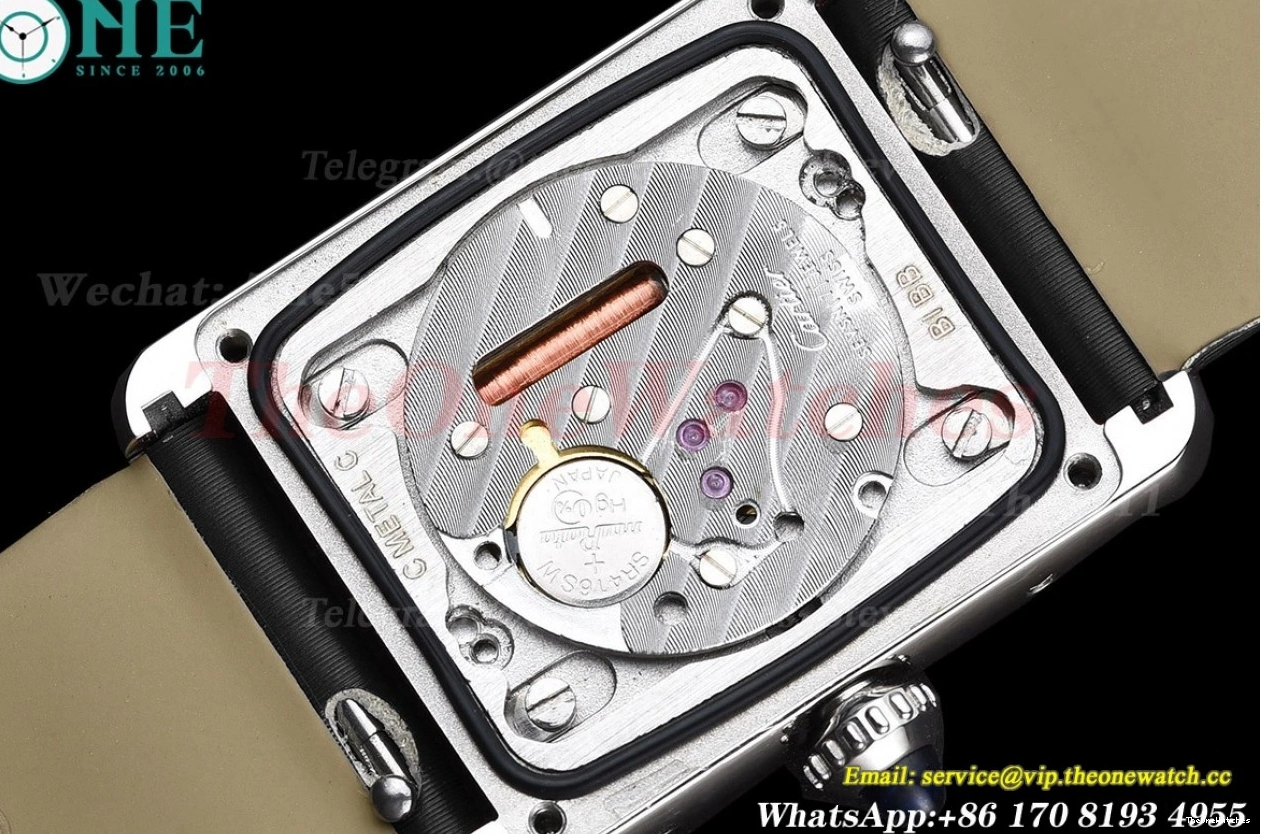 On Small Diamond Tank Bezel Quartz Must Strap Satin Black K11F 0419